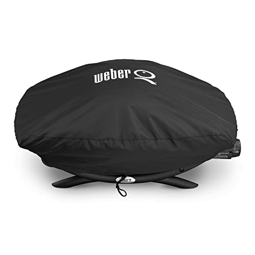 Weber lifestyle shot of covered grill protecting from elements