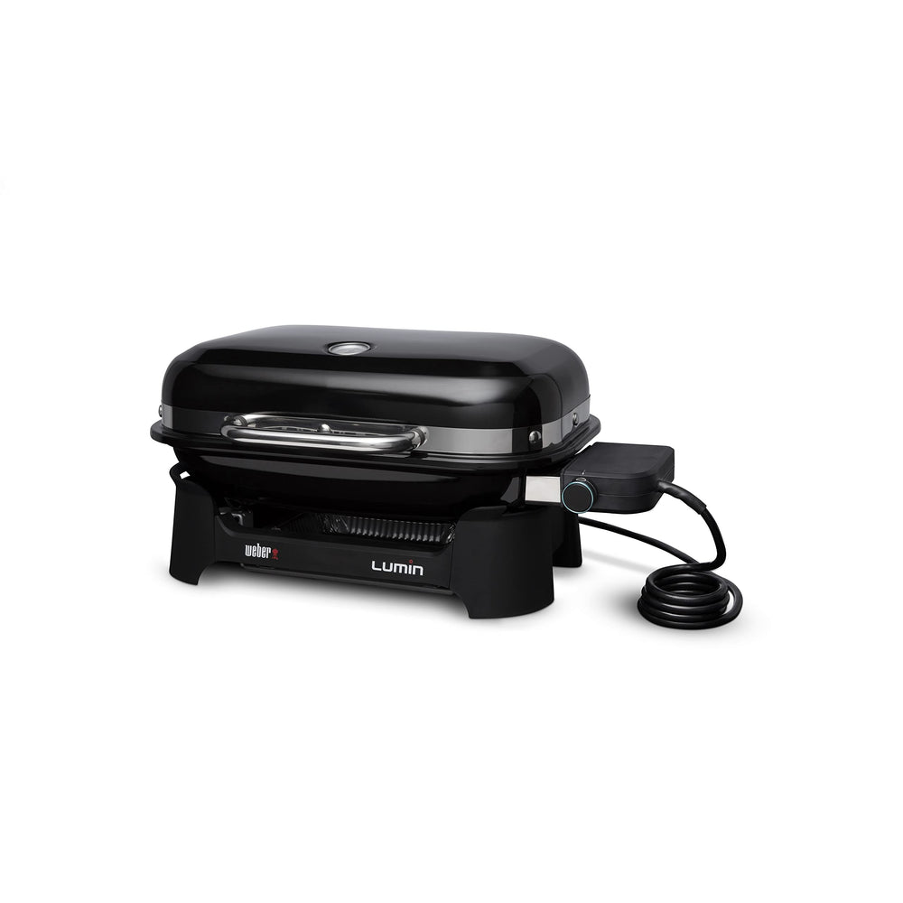 Weber Lumin front view showing compact design and easy placement benefit