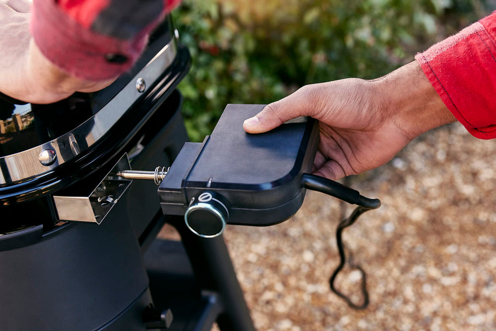 Weber Lumin steaming frozen steak showing thaw-and-cook convenience benefit