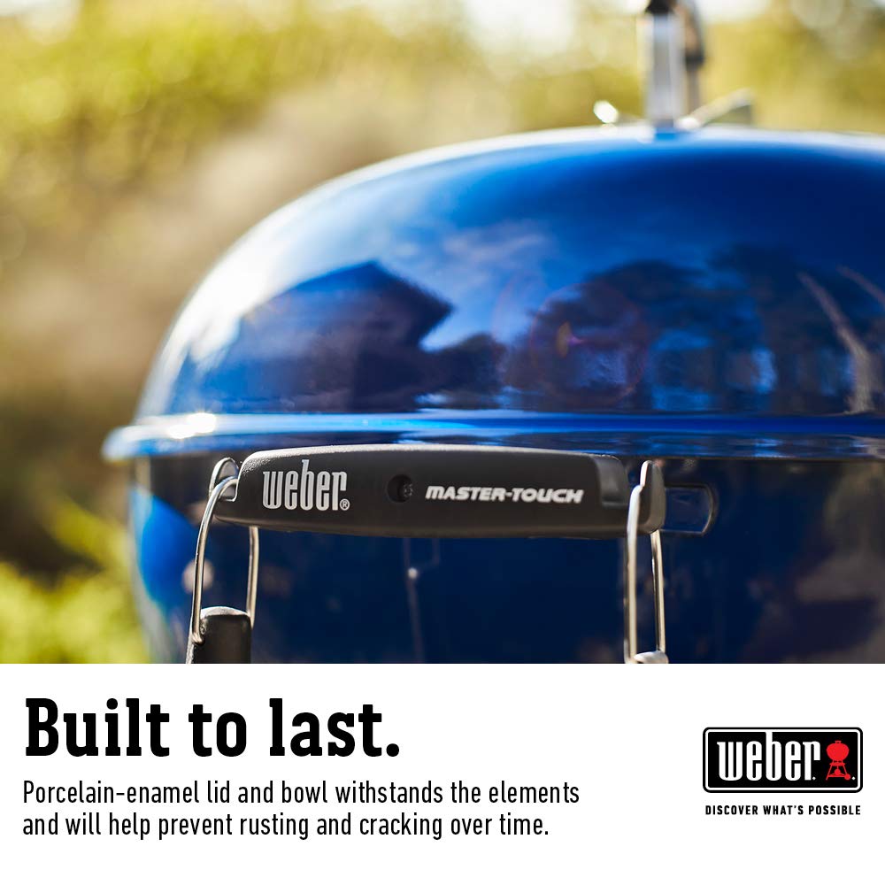 Weber Master-Touch with GBS griddle insert cooking breakfast and expanding recipe options