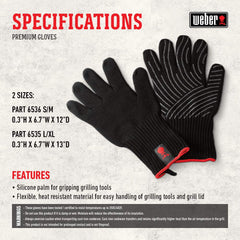 Weber glove silicone palm close-up highlighting grip pattern for secure handling