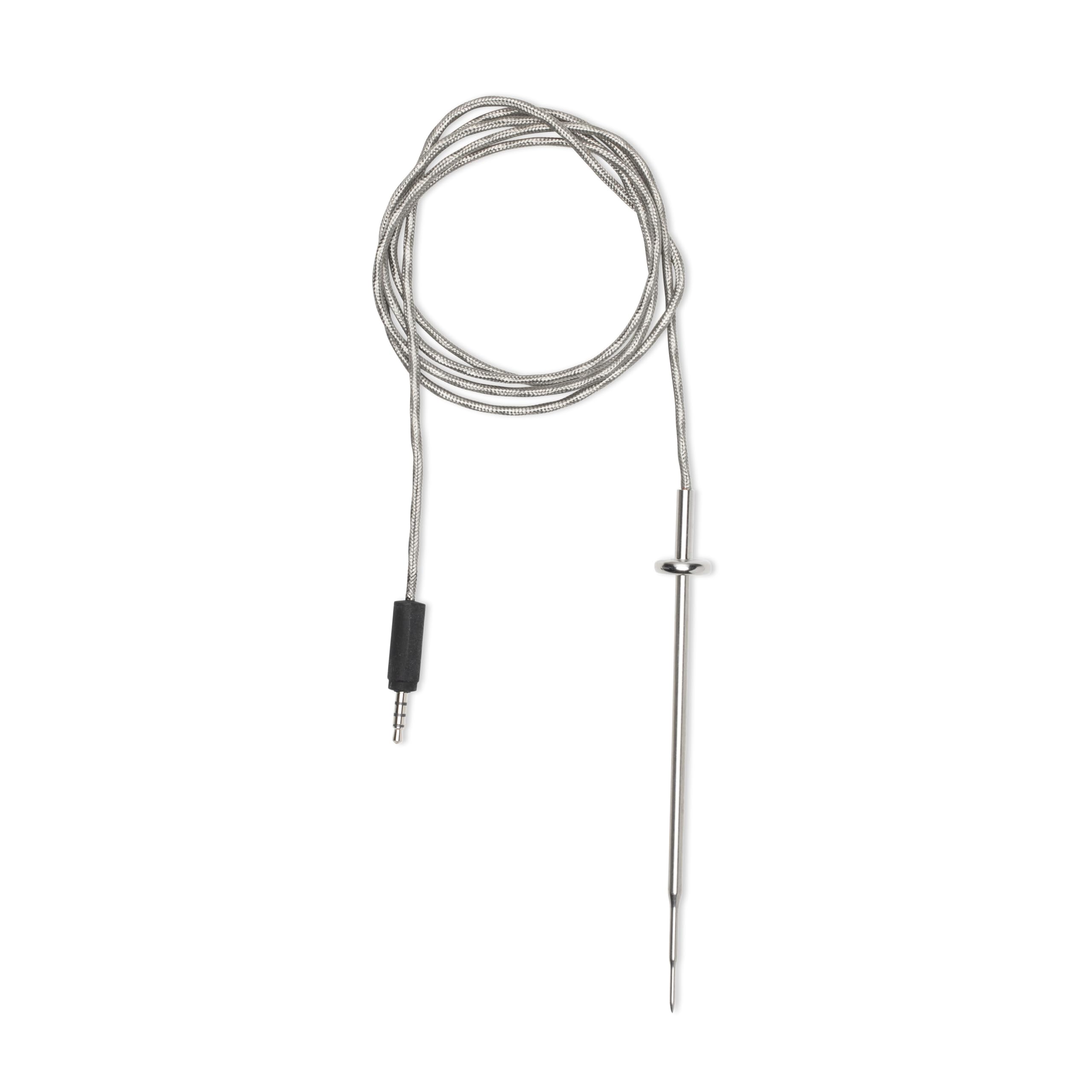 Weber wired food probe front view showing connector and slim shaft for reliable readings