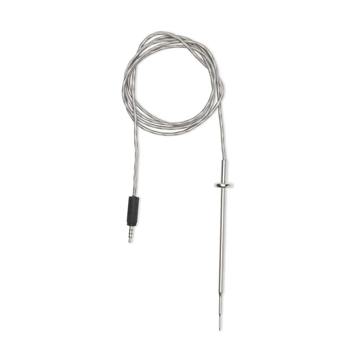 Weber wired food probe front view showing connector and slim shaft for reliable readings