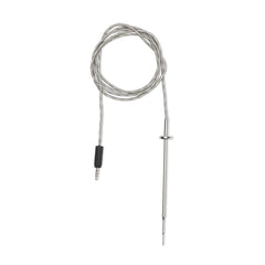 Weber wired food probe front view showing connector and slim shaft for reliable readings