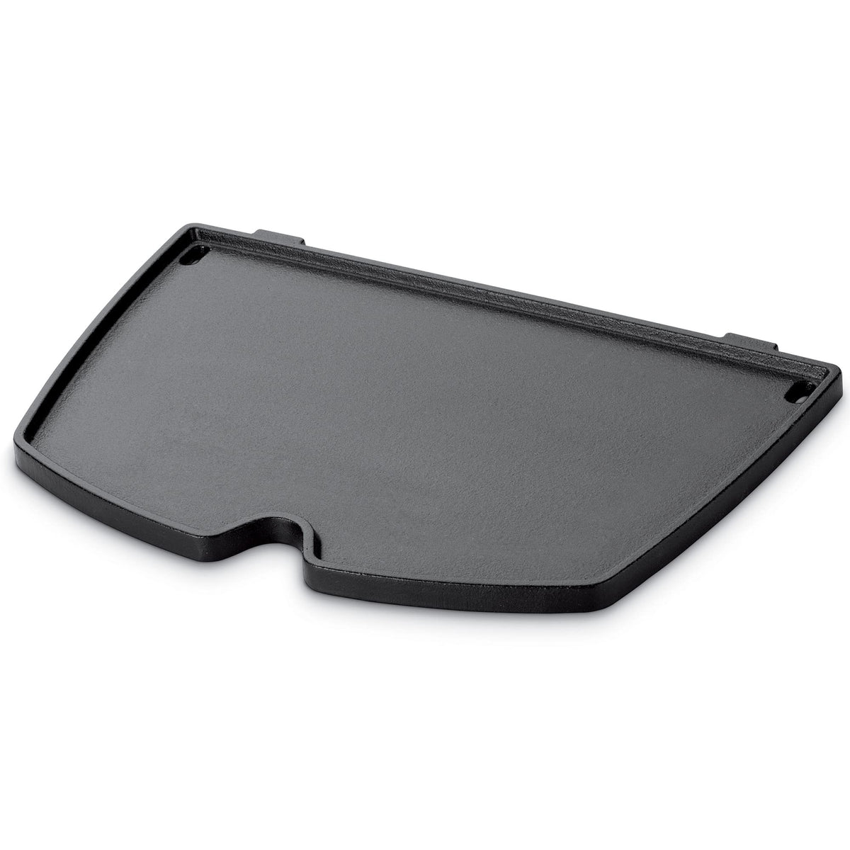 Weber Q griddle front view showing full cooking surface and benefit of versatile grilling