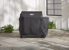 Weber Searwood 600 XL close-up of durable fabric texture highlighting weather resistance