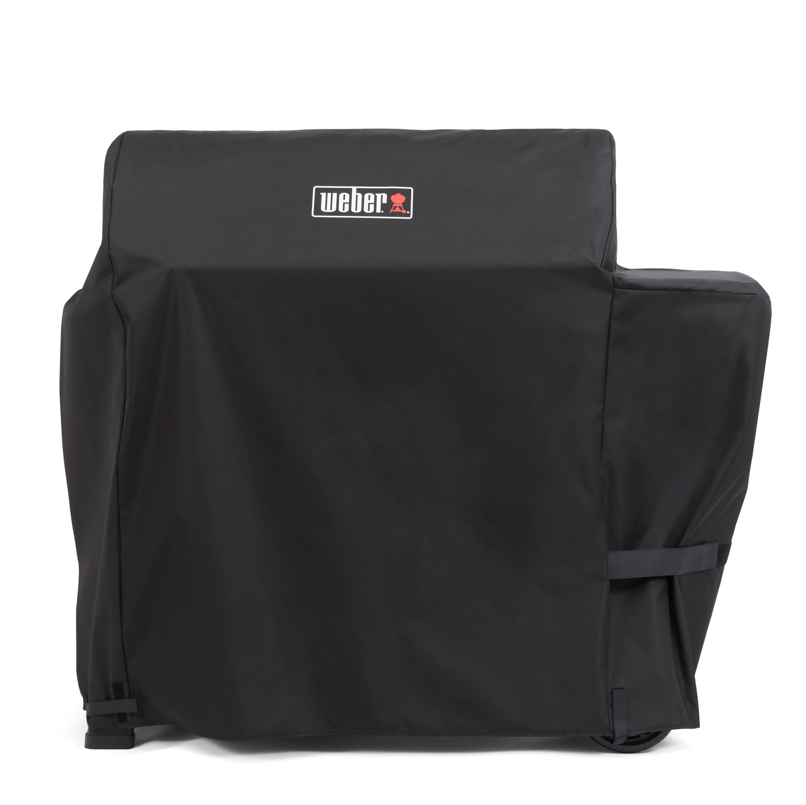 Weber Searwood 600 XL front view cover showing full fitted protection and clean look