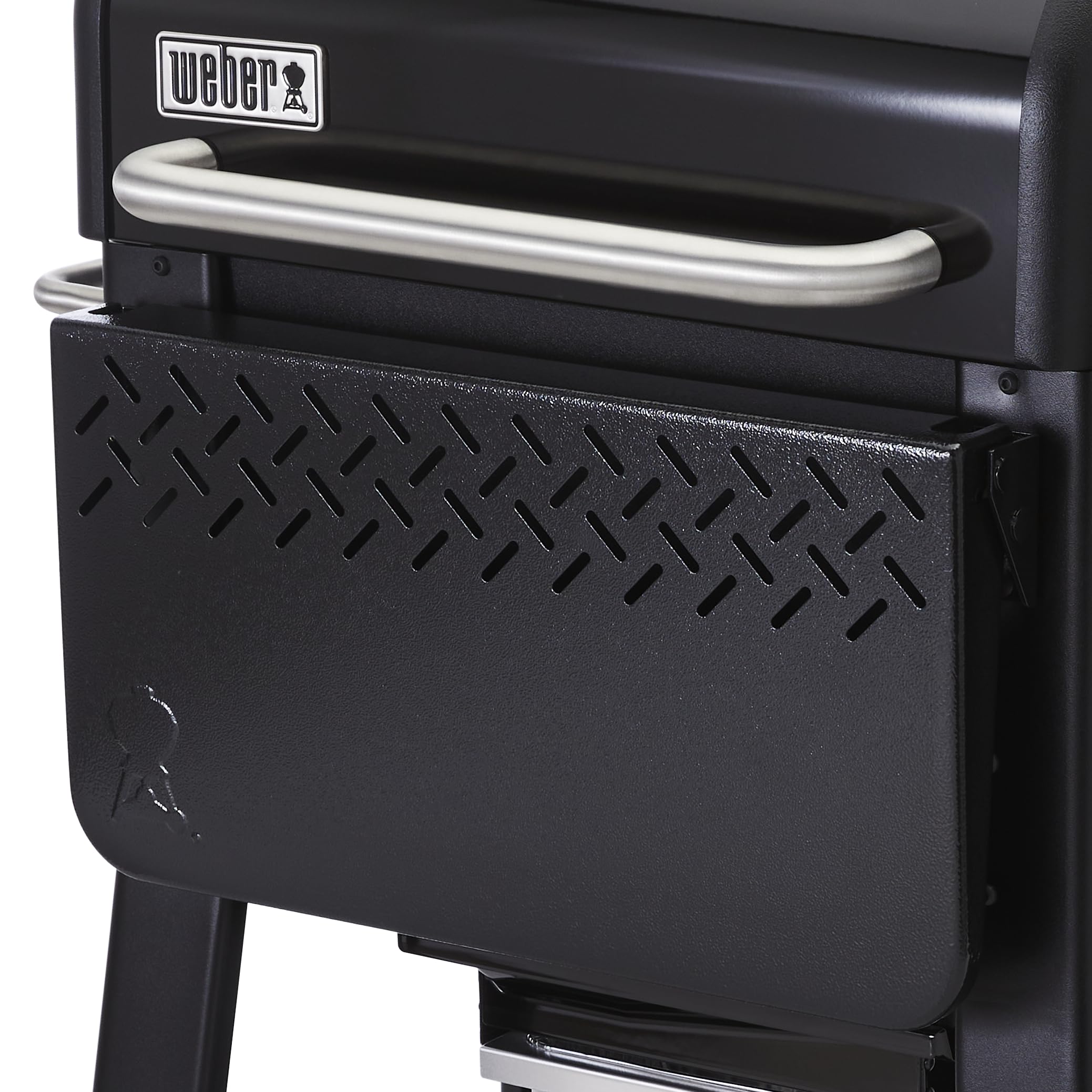 Weber Searwood front table attached to grill for extra prep space and convenience