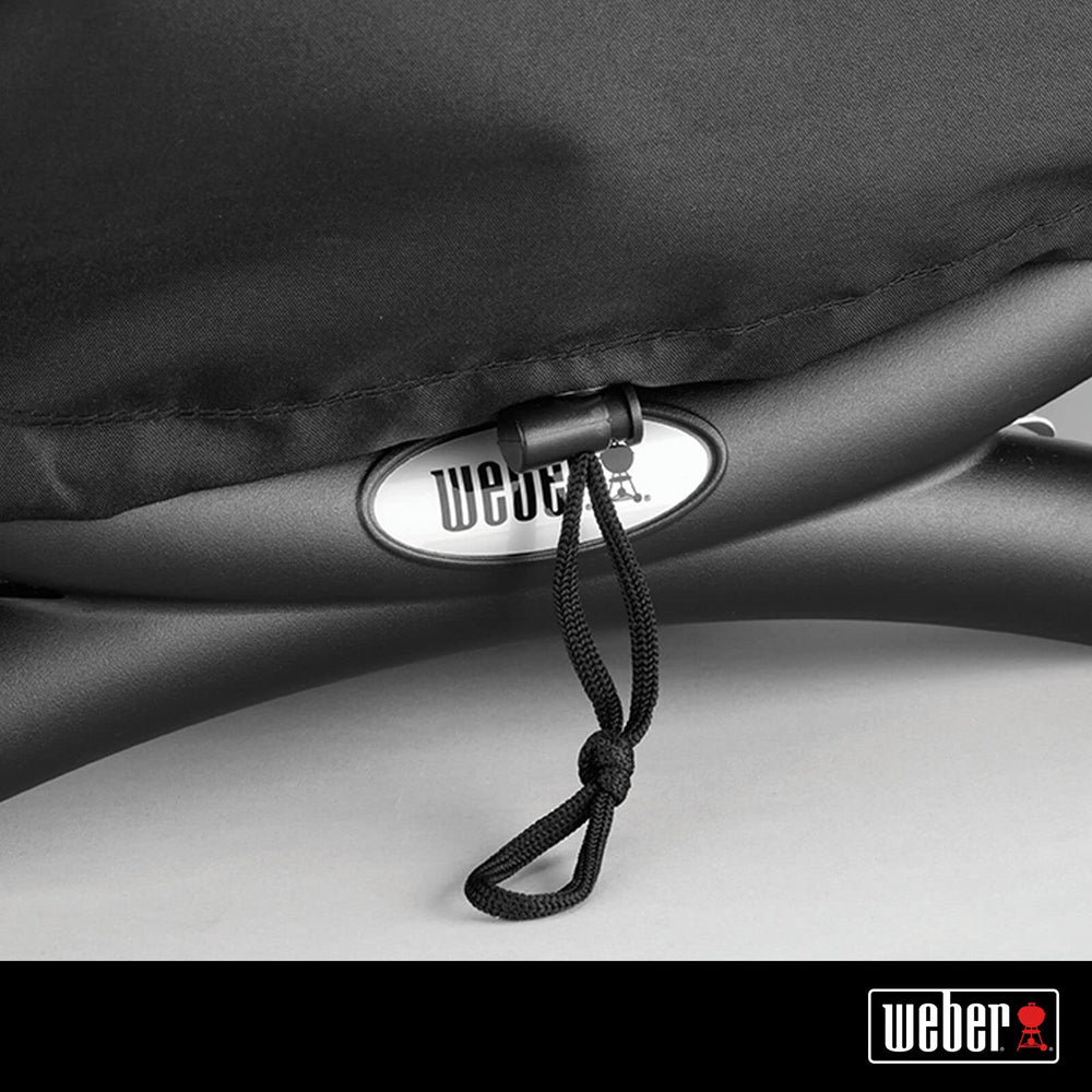 Weber side profile showing cover fits handle for easy access