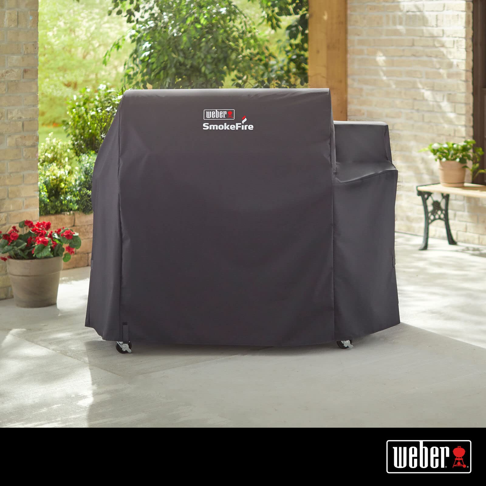 Weber SmokeFire close fabric texture showing water-resistant weave