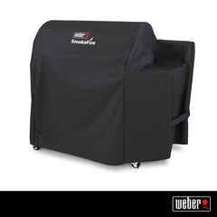 Weber SmokeFire fastening straps detail keeping cover secure