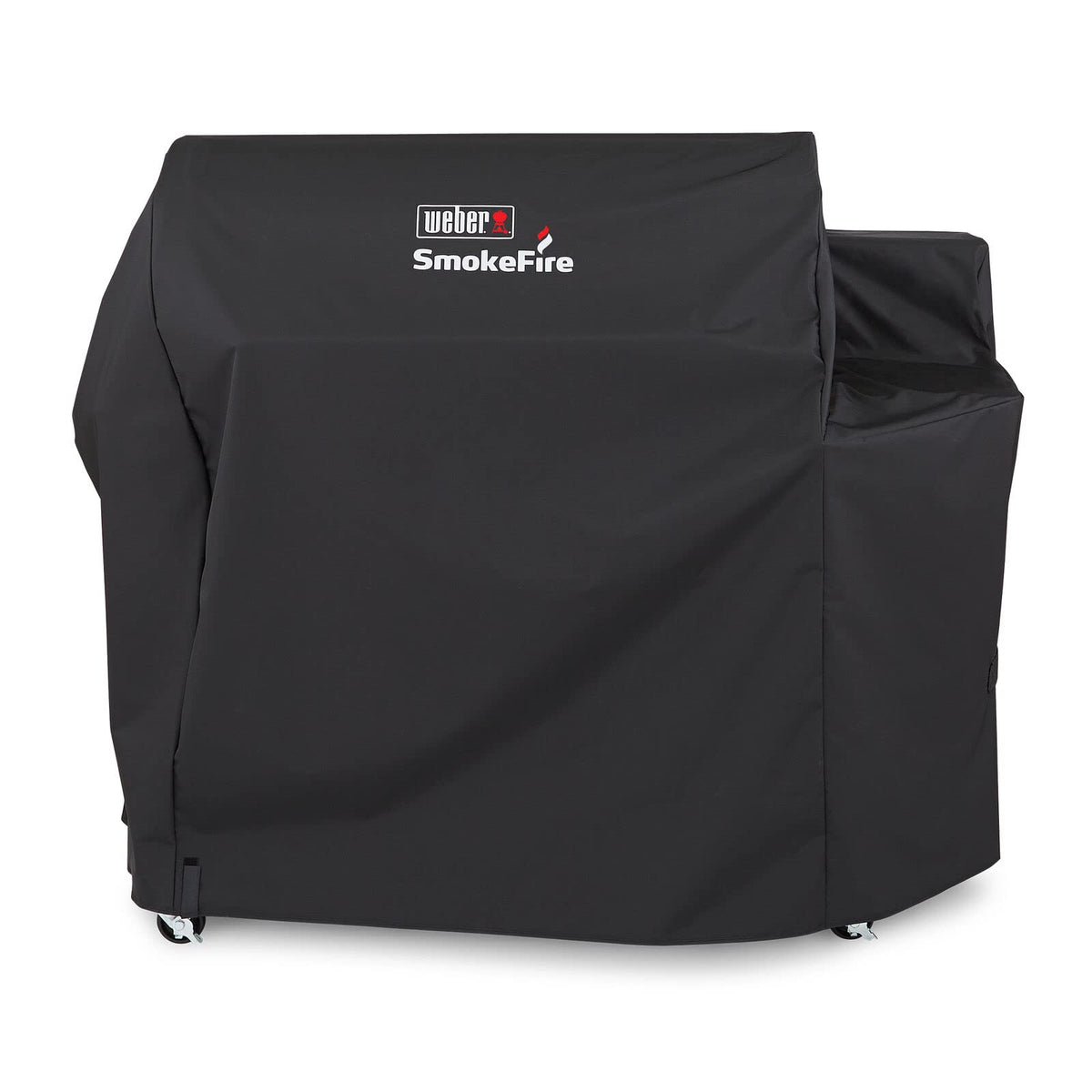 Weber SmokeFire front view cover protecting grill from weather