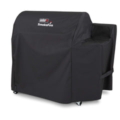 Weber SmokeFire covered side shelf demonstrating tailored fit