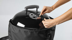 Weber fabric close-up showing waterproof texture and UV protection benefit