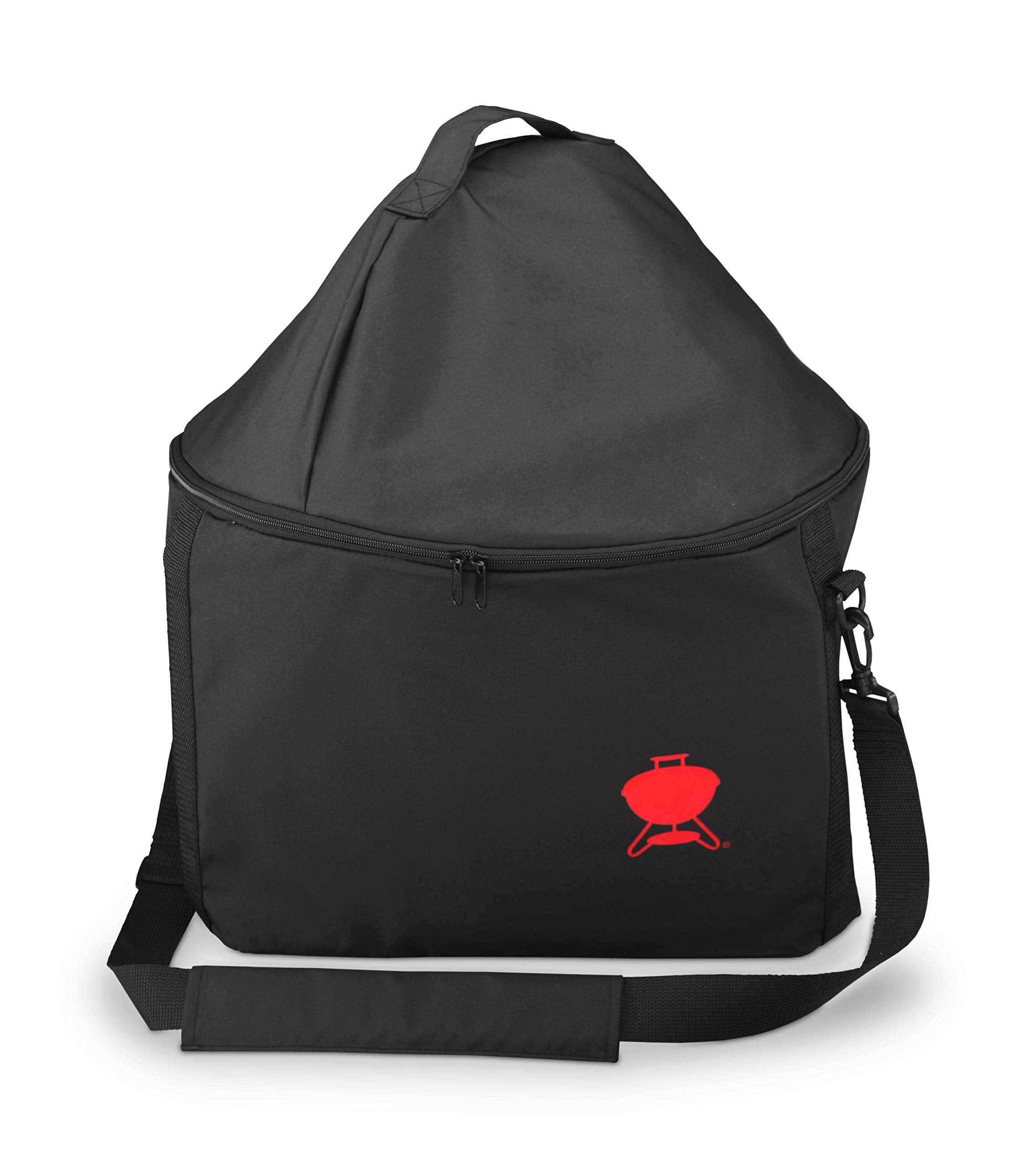 Weber bag front view showing secure fit and easy transport benefit