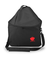 Weber bag front view showing secure fit and easy transport benefit