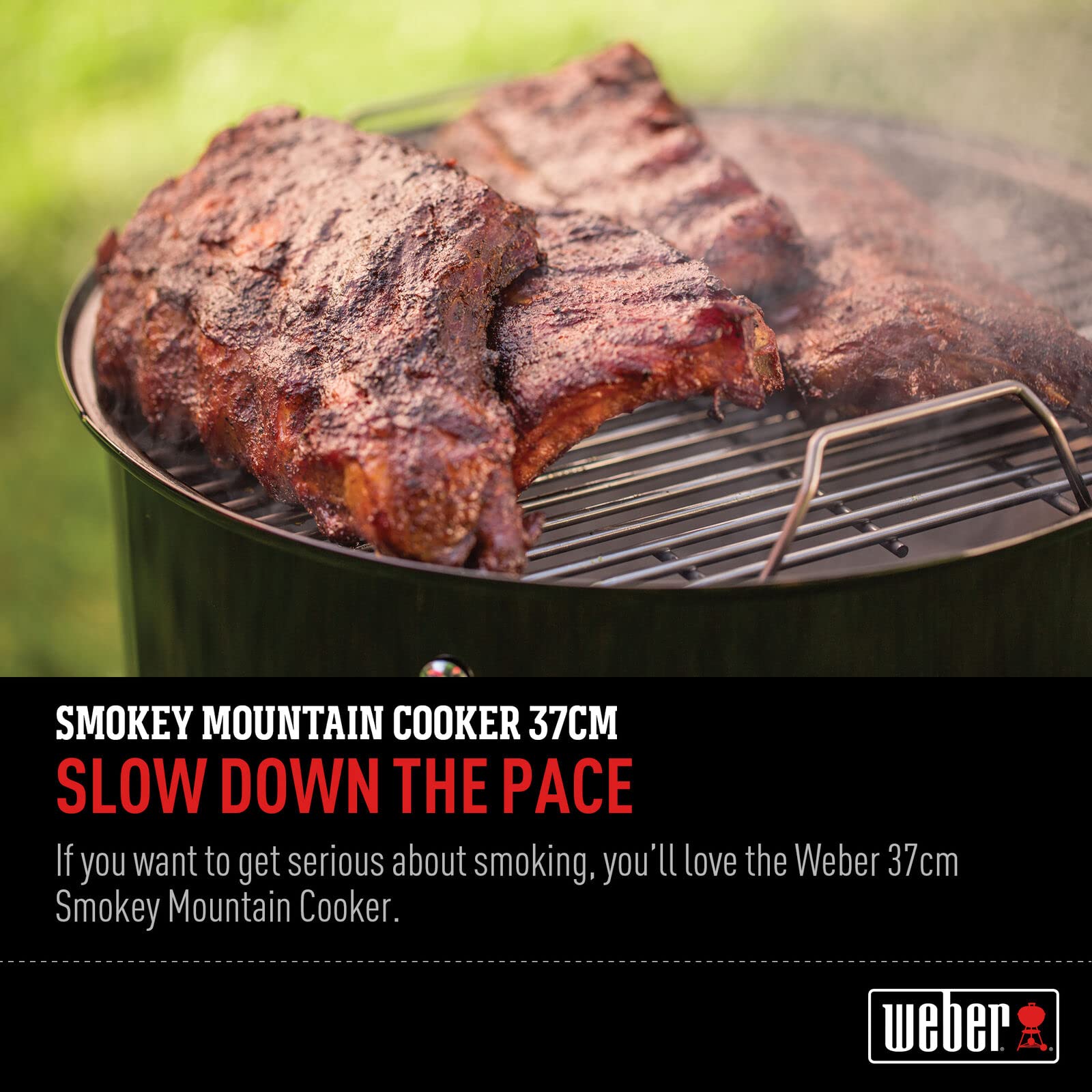 Weber Smokey Mountain fuel door removed making charcoal refills fast
