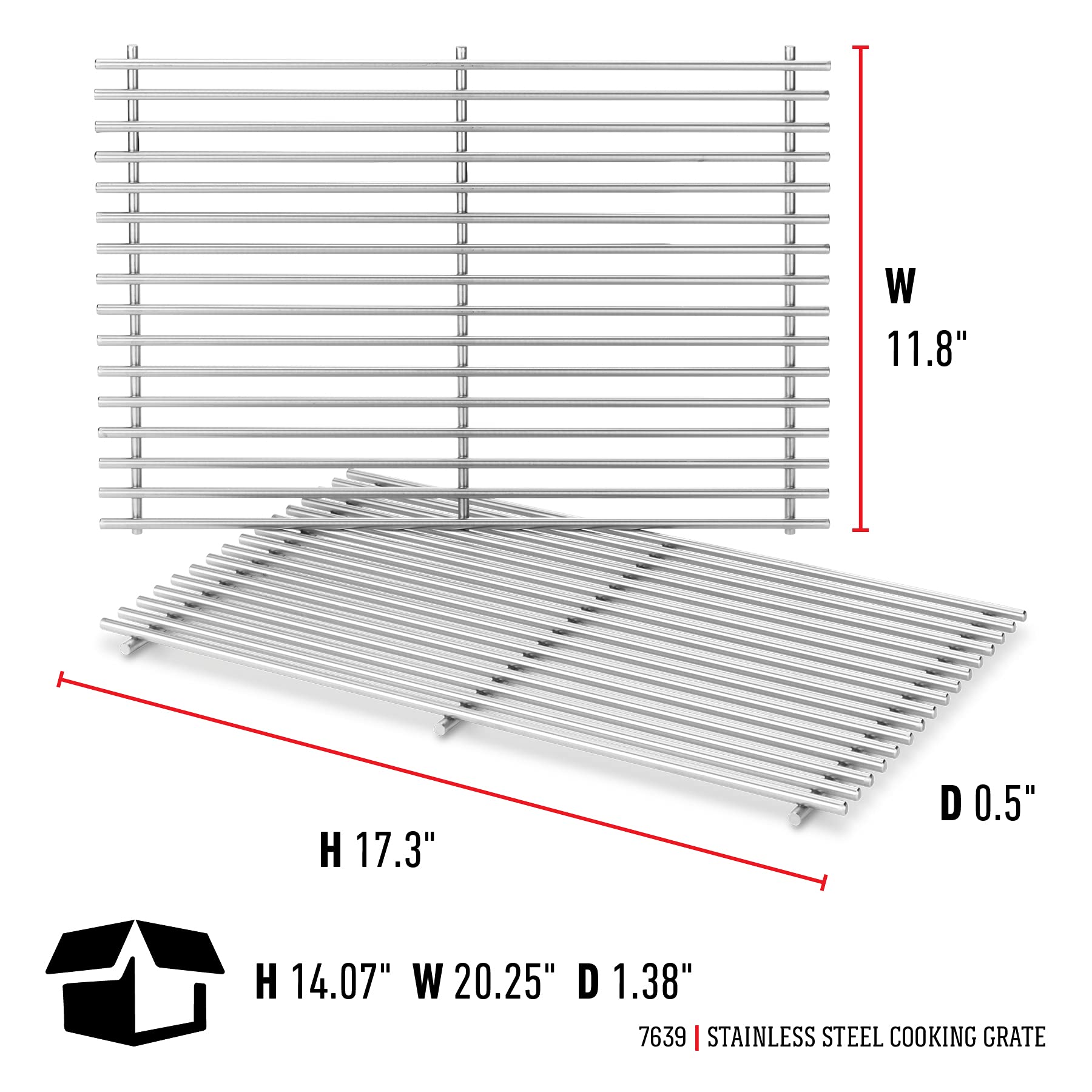 Weber grates installed in Spirit grill showing improved cooking surface