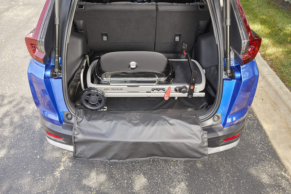 Weber Traveler cargo protector with grill for size comparison and secure fit
