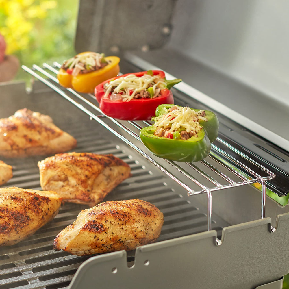 Weber warming rack edge and notch detail for proper upper-cookbox installation