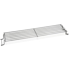 Weber warming rack front view showing full-length fit and added cooking space