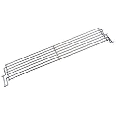 Weber warming rack installed in a Spirit 300 grill creating a raised warming zone