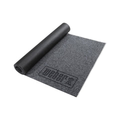 Weber XL floor protection mat front view showing full coverage and neat edges protects patio