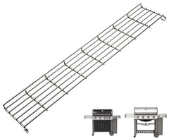 WEBROIL warming rack front view showing fit and added shelf benefit