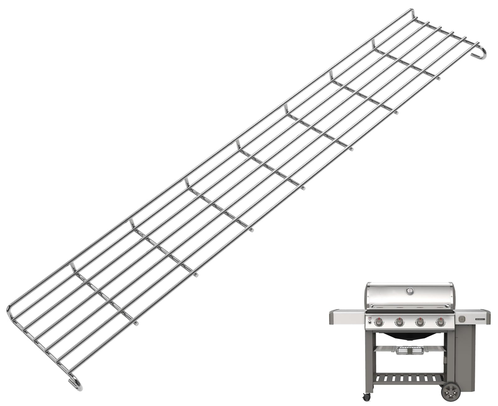 WEBROIL warming rack in backyard grill scene improving multi-item cooking