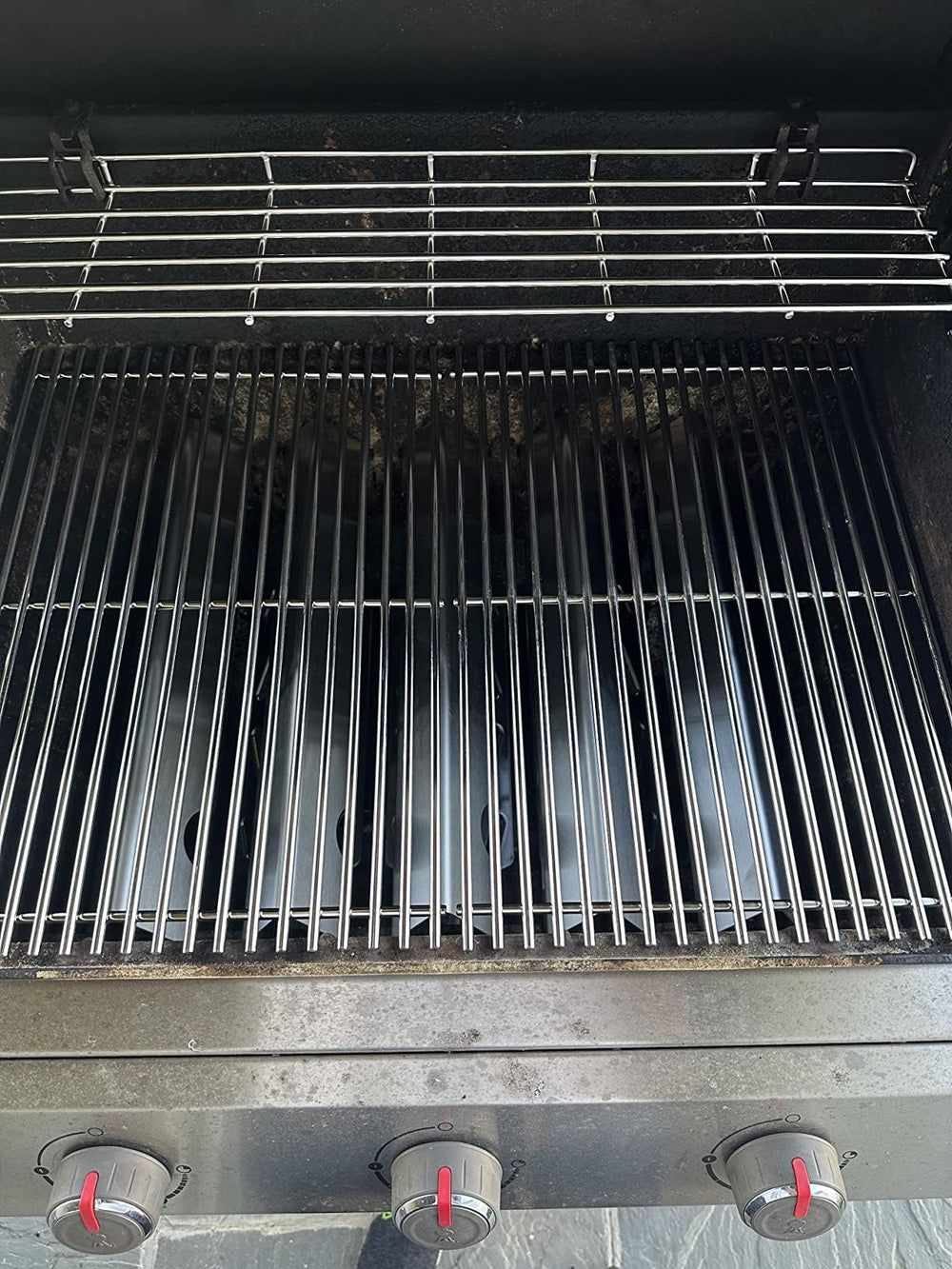 WEBROIL warming rack packaged and stored compactly for off-season storage