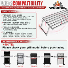 WEBROIL close-up of welds and finish showing durable stainless steel construction