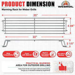 WEBROIL installed in Weber Spirit grill demonstrating proper fit and functional use