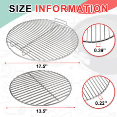 WEBROIL charcoal grate close-up showing solid build and rust resistance