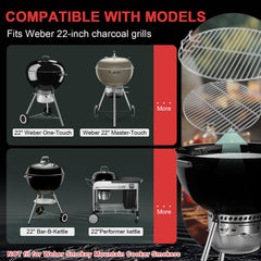 WEBROIL charcoal grate detail demonstrating heavy-duty construction for heat durability