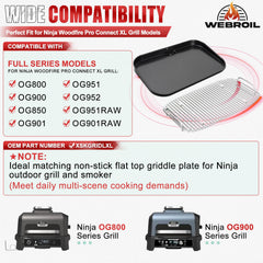 WEBROIL close-up of nonstick texture demonstrating scratch resistance and easy release