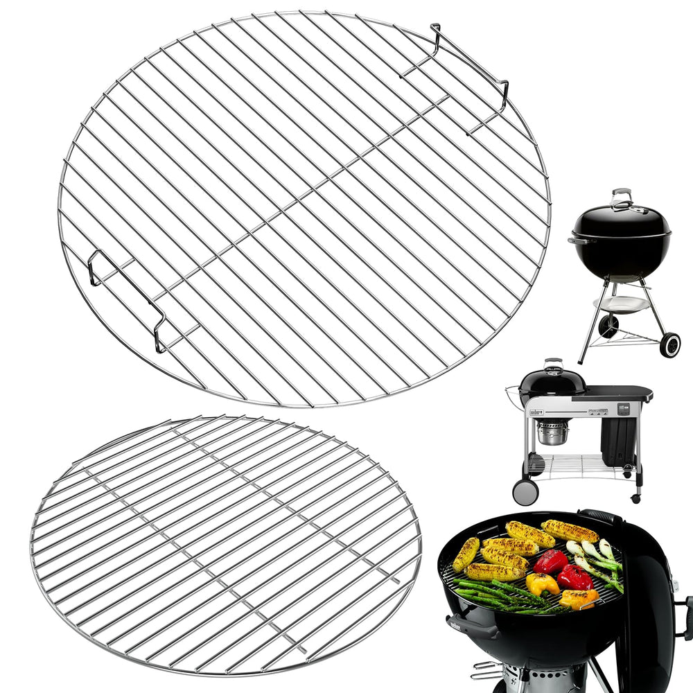 WEBROIL front view of replacement grill grate kit showing full package and fit advantage