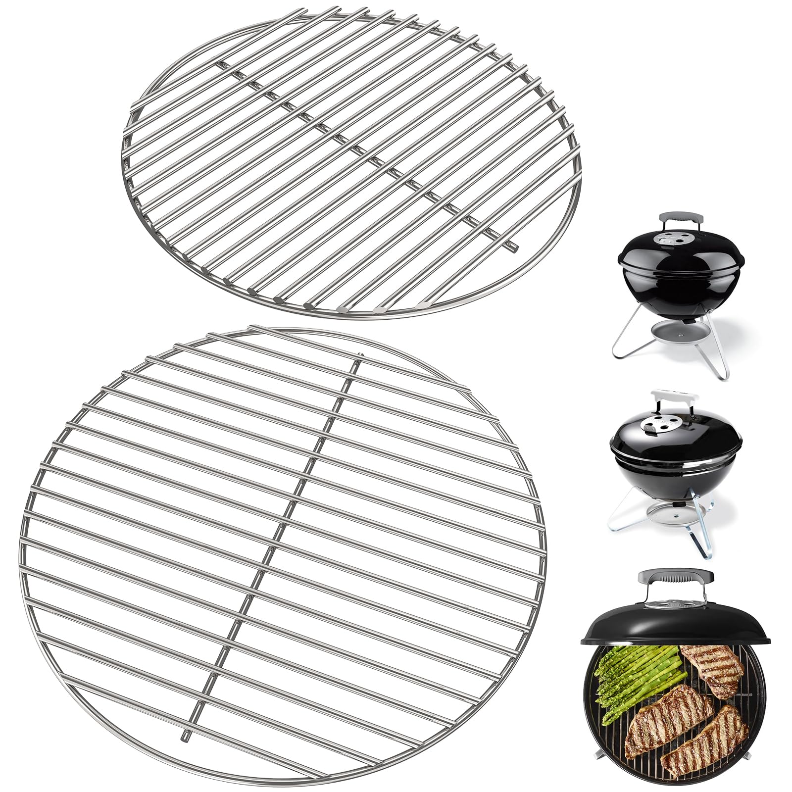 WEBROIL front view of complete grate kit showing durable replacement parts