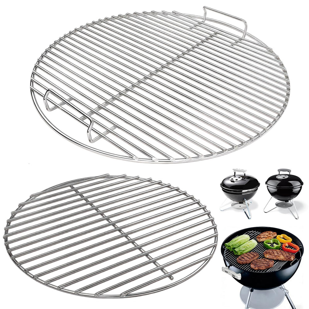 WEBROIL front cooking grate showing stainless steel durability and easy fit