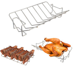 WEBROIL front view of rack showing sturdy design and capacity benefit