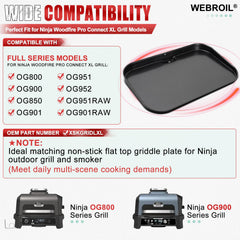 WEBROIL close-up of nonstick texture highlighting durable cooking surface