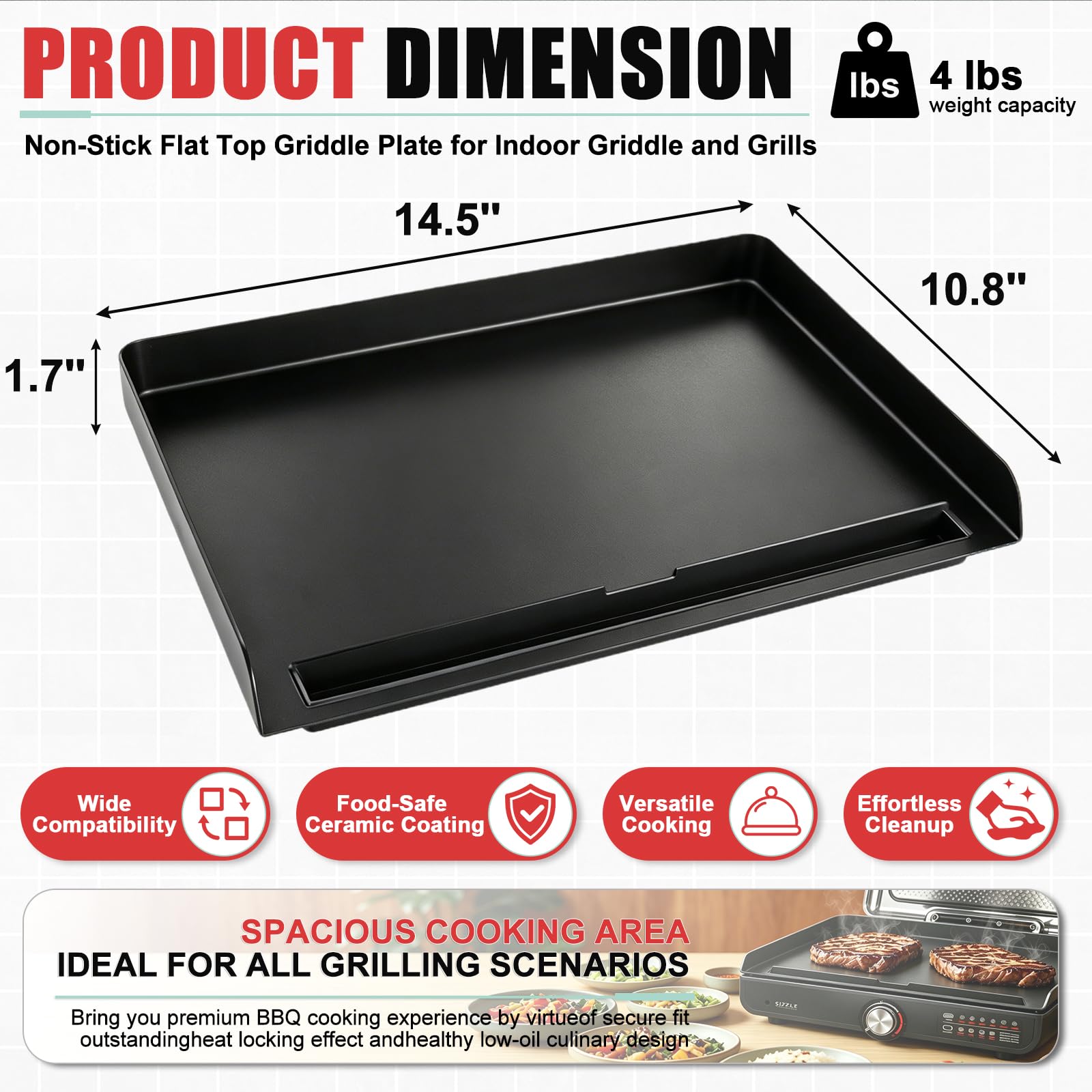 WEBROIL close-up of non-stick coating highlighting smooth release
