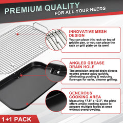 WEBROIL griddle installed in Ninja oven showing versatile cooking and smoke infusion