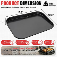 WEBROIL griddle installed in Ninja Woodfire Pro Connect XL demonstrating secure fit