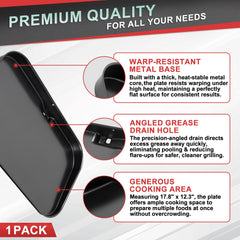 WEBROIL oil drain detail showing grease management and cleaner cooking