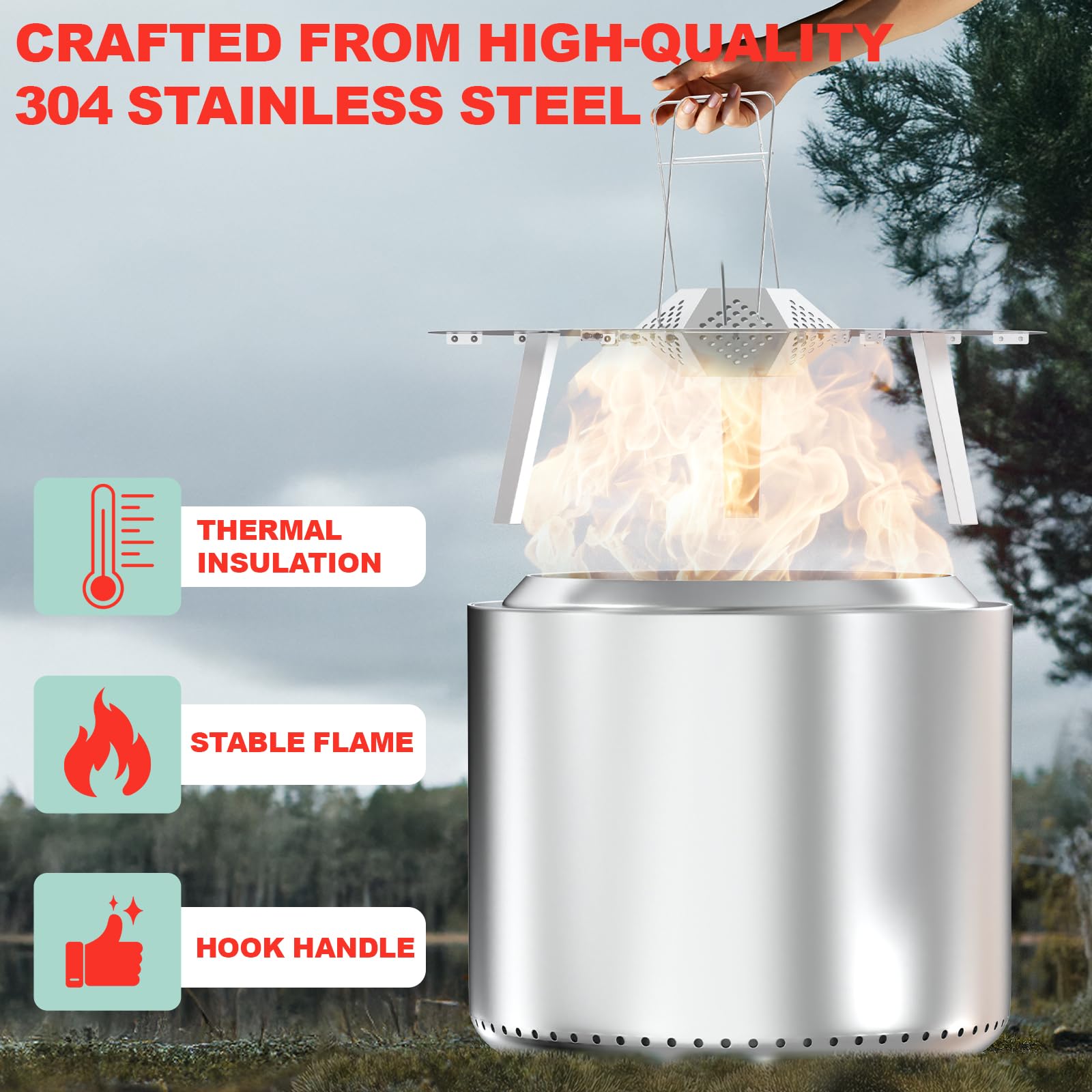WEBROIL close-up of 304 stainless steel texture highlighting rust resistance