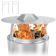 WEBROIL heat deflector front view showing full stainless top and raised edge for better warmth