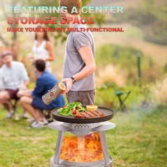 WEBROIL underside view showing three-leg assembly for fast tool-free installation and stability