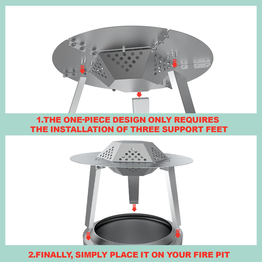 WEBROIL heat deflector beside tape measure showing 19.5 inch fit and 9.8 inch height