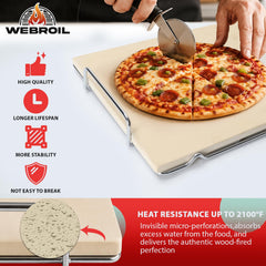 WEBROIL stone placed inside Ninja grill demonstrating fit and performance