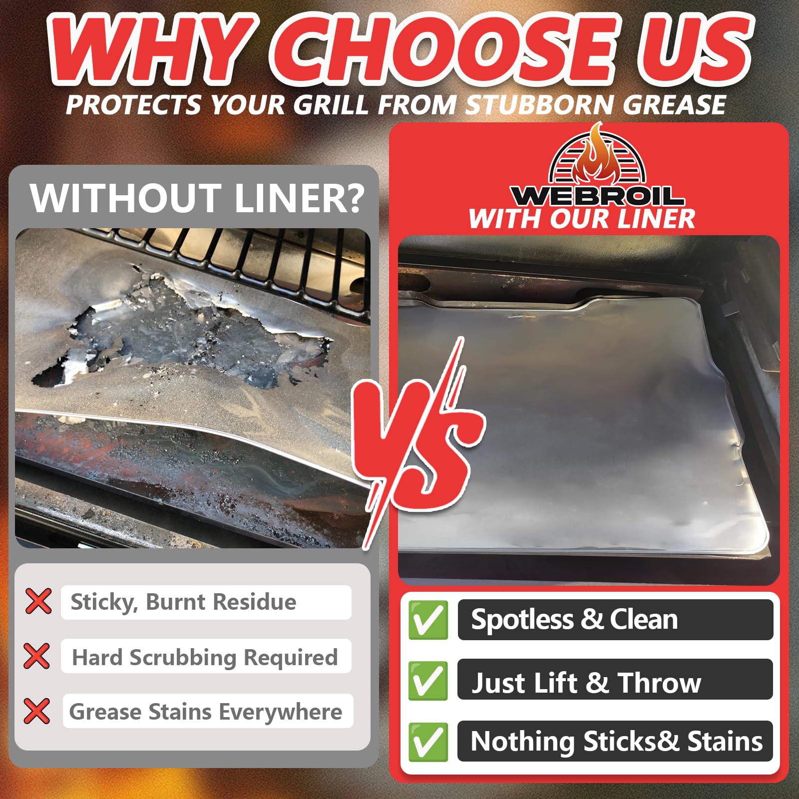 WEBROIL liner used as prep surface at campsite for tidy food prep